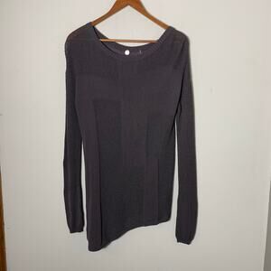 Women’s Margaret O’Leary Sweater Gray Silk Blend Size S EUC!